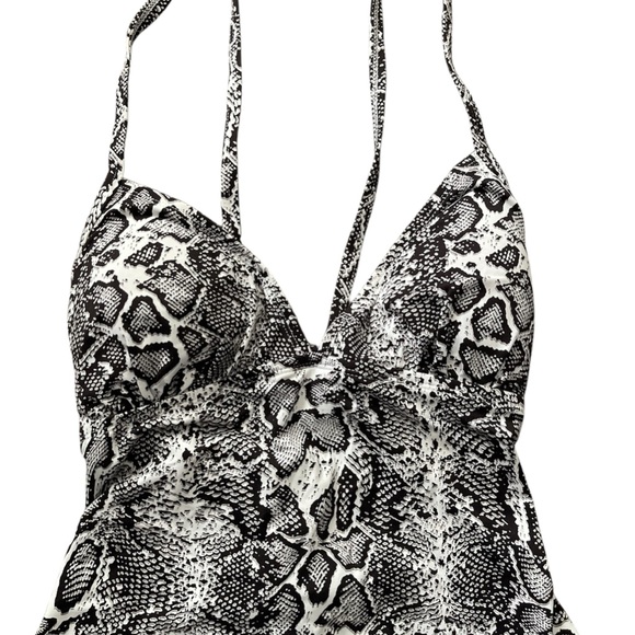 Tommy Bahama One Piece Swimsuit Snake Print Women’s Size 10 Black/White - Picture 3 of 8